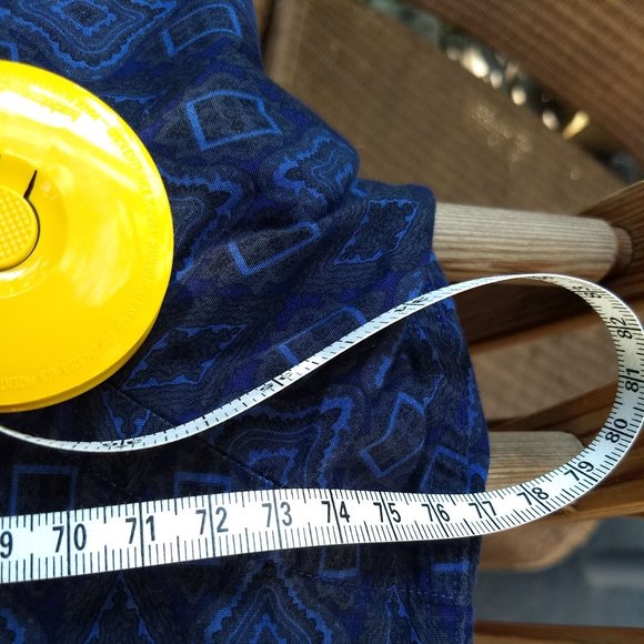 blue geometric diamonds patterned dress shirt - Picture 7 of 10